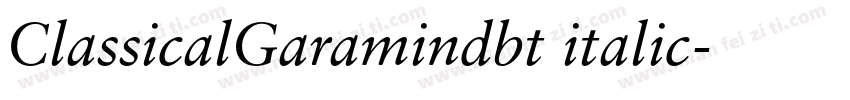 ClassicalGaramindbt italic字体转换
